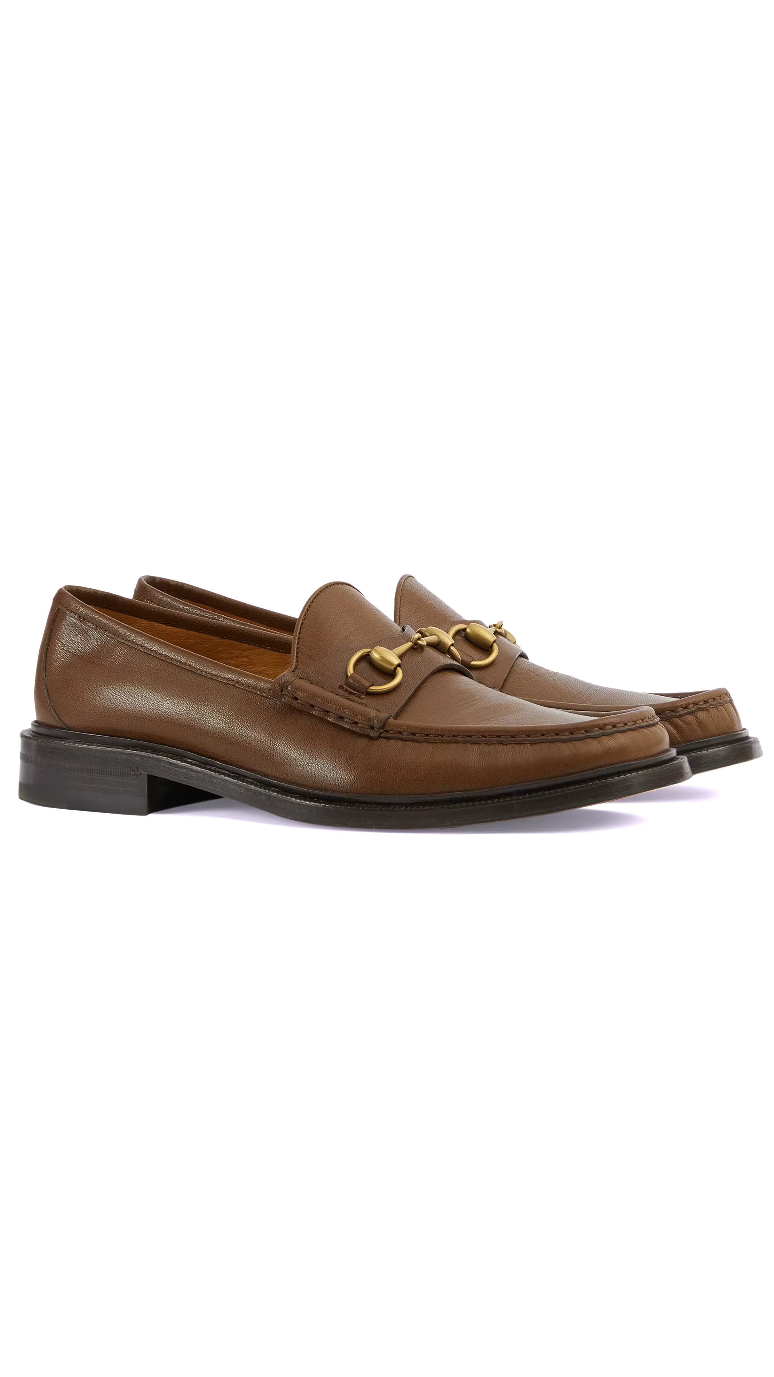 Loafer With Horsebit - Brown