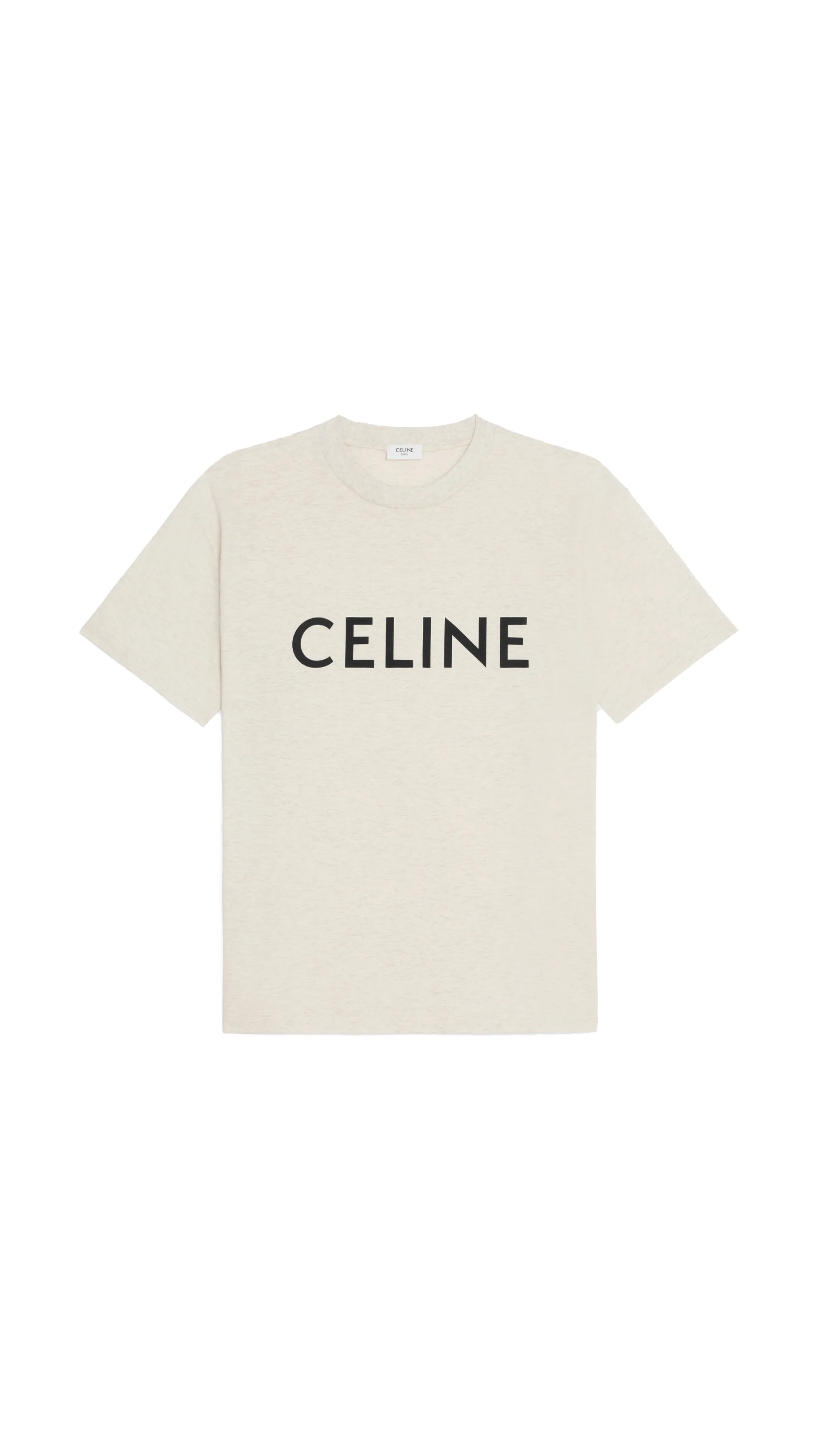 Loose T-shirt in Cotton Jersey - Beige/Black