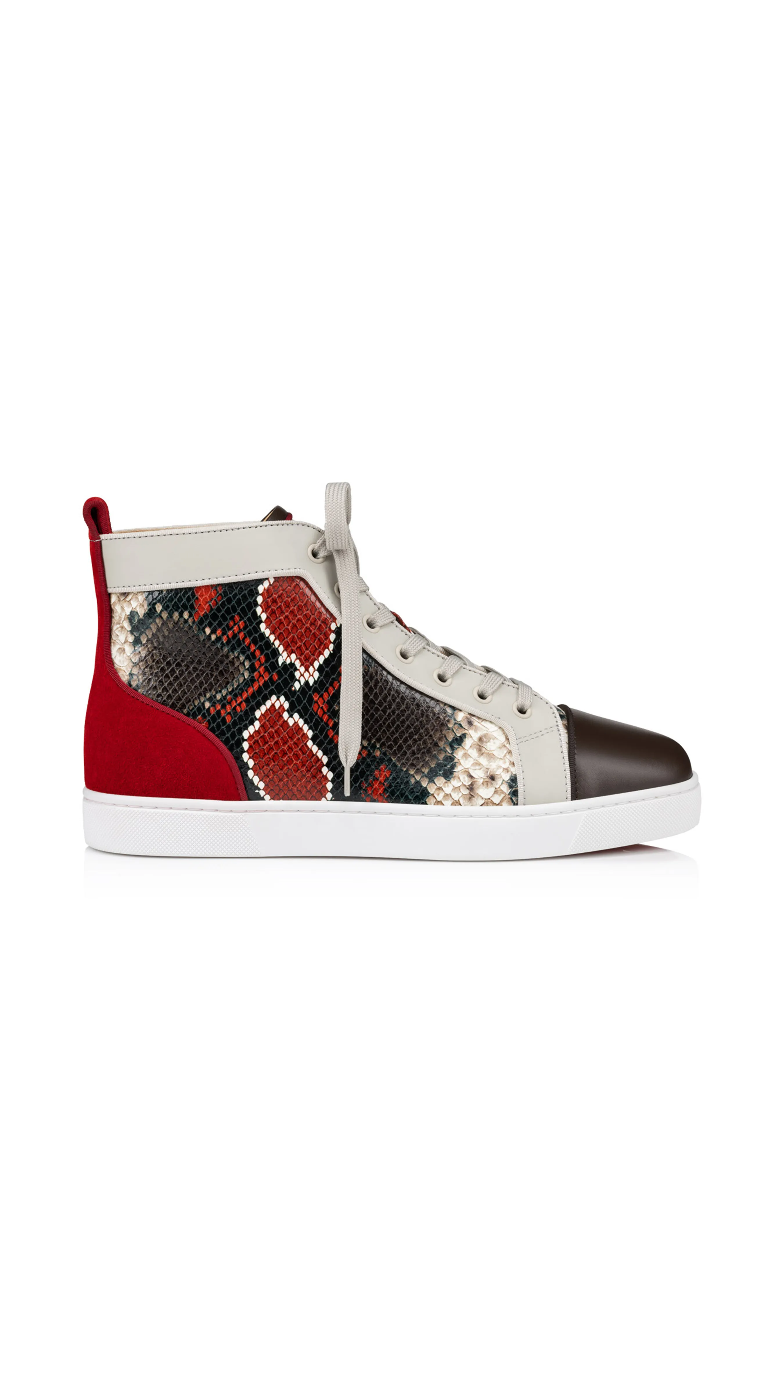 Louis High-top Amazonia Leather Sneakers - Red/Brown/Multi