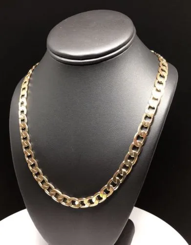 Men's Large Hip Hop 30 Inch Cuban Link Chain Gold Laminated 9mm Width