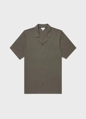 Men's Riviera Camp Collar Shirt in Khaki