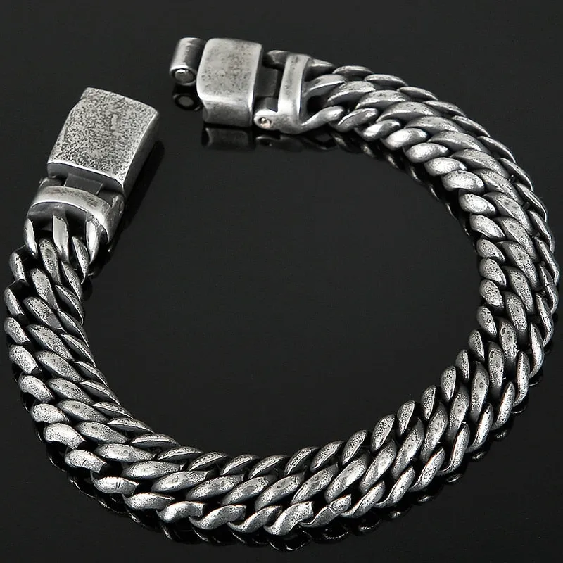 Men's Vintage Stainless Steel Magnet Clasp Mannen Armband Bracelet