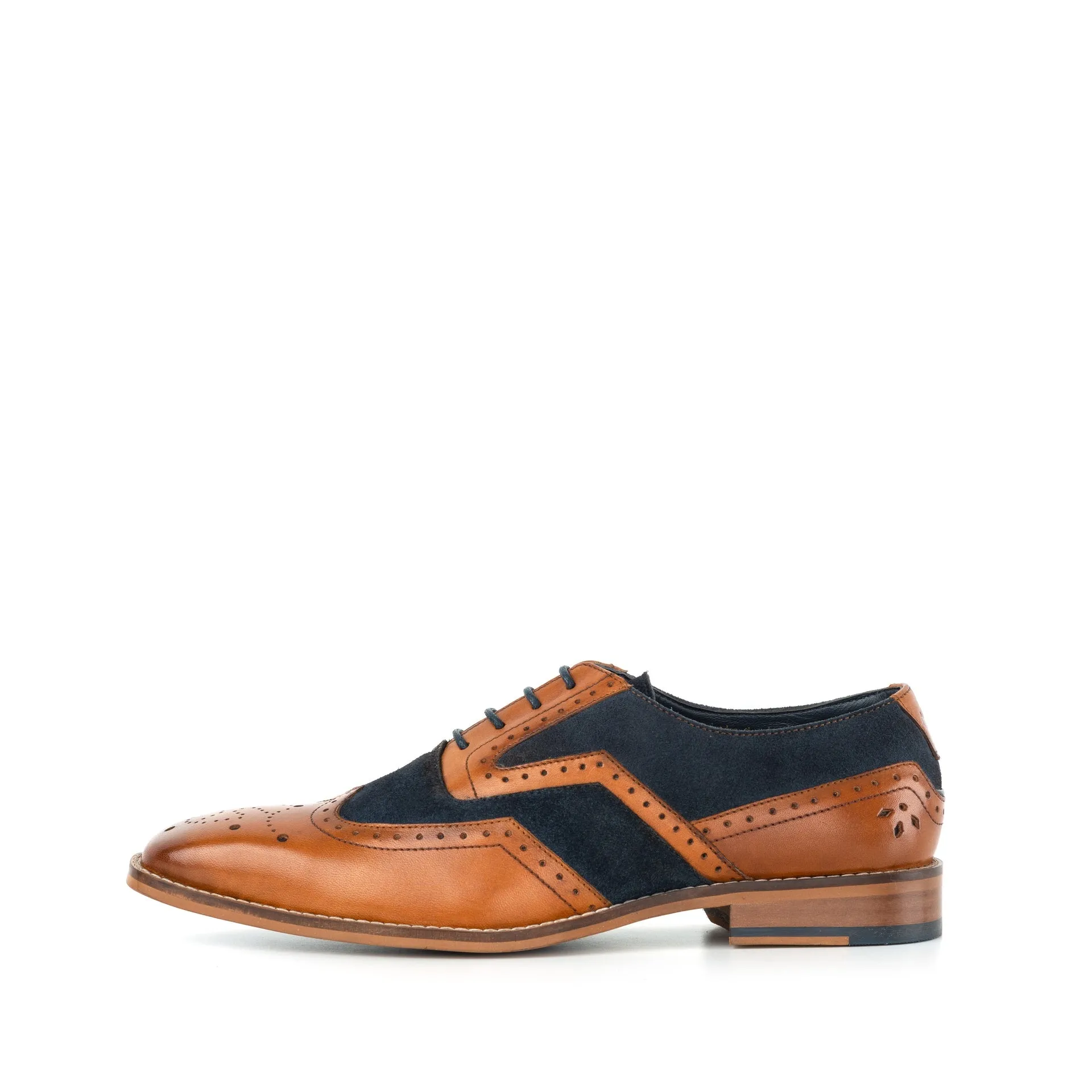 Men's Xavier Tan/Navy Oxford Brogue