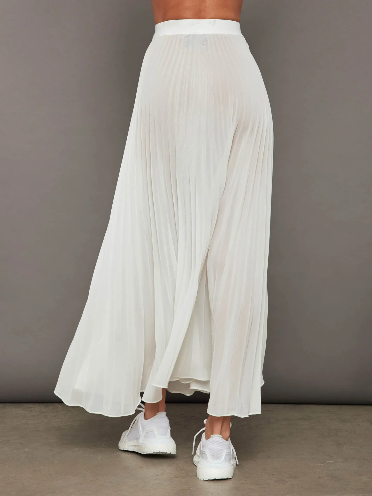 Mesh Pleated Skirt - Ivory