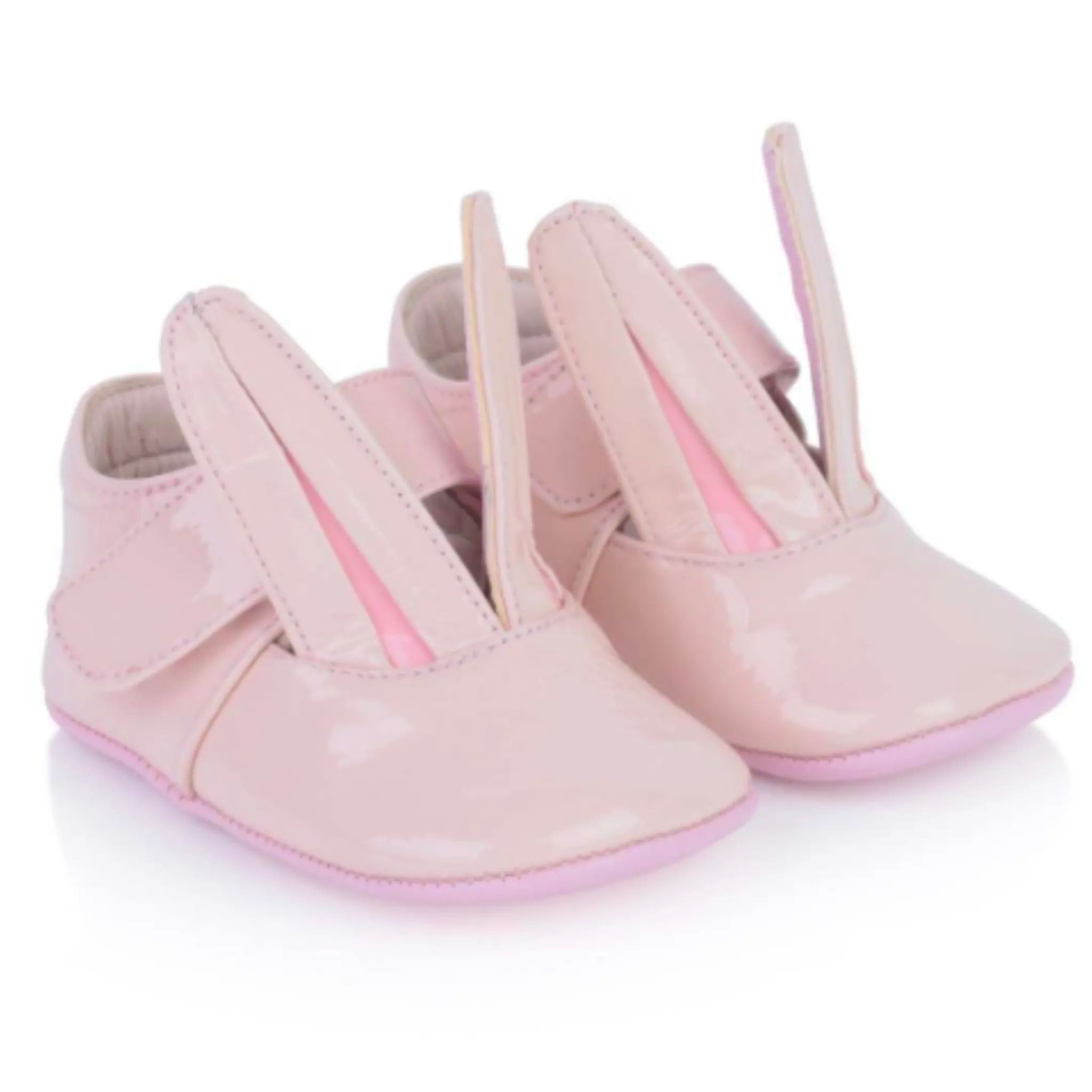 Minna Parikka Pink Patent Bunny Ears Crib Shoes: Size EU 17 (Brand New)