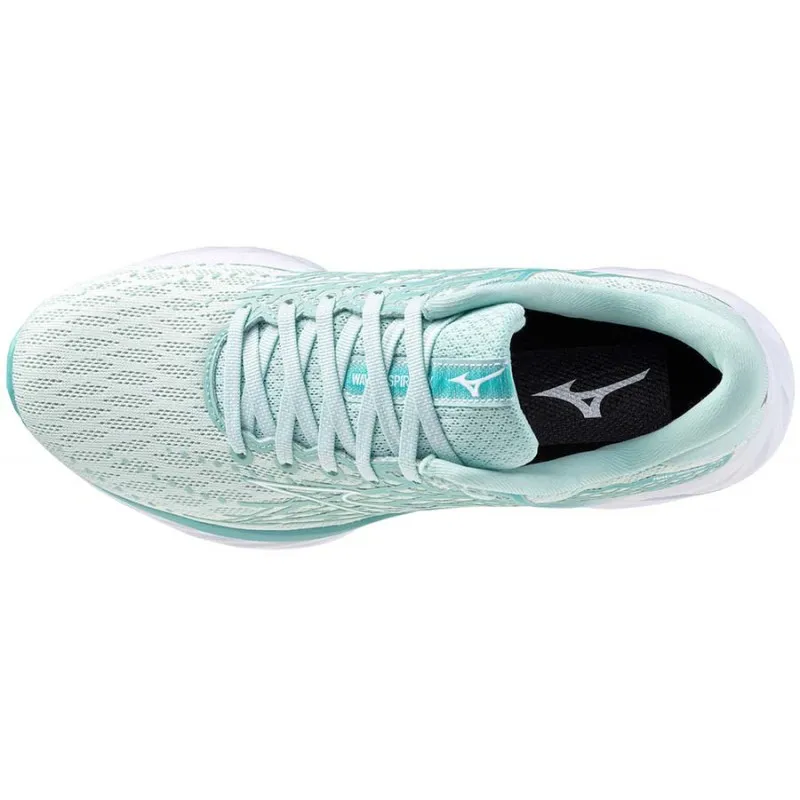 MIZUNO WAVE INSPIRE 20 EGGSHELL BLUE/WHITE/TURQUOISE FOR WOMEN'S