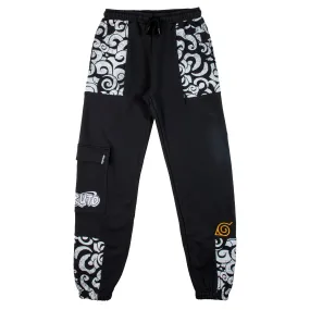 Naruto Black Cargo Sweatpants