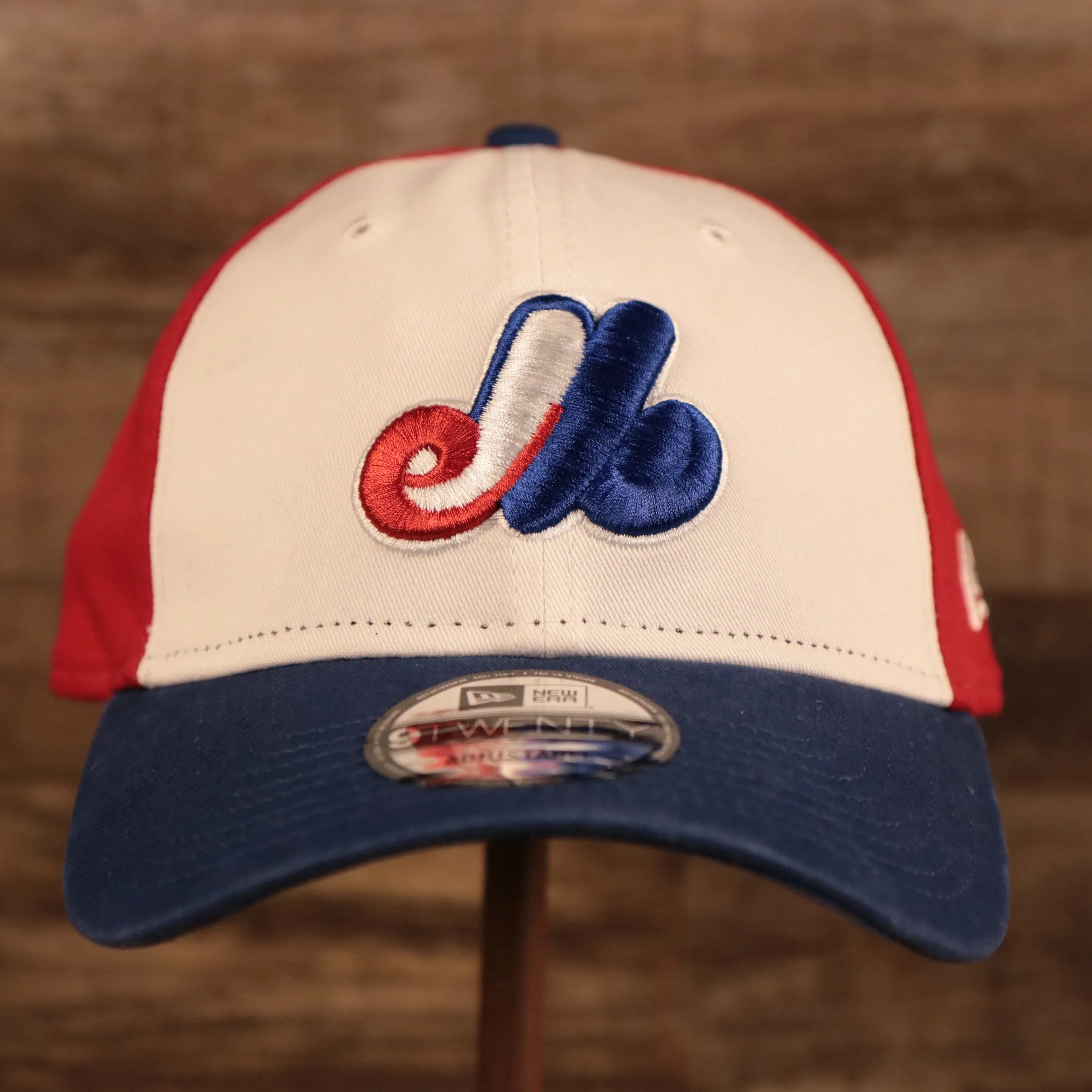 NEW ERA  | MONTREAL EXPOS | TEAM LOGO FRONT | 9TWENTY DAD HAT | RED/WHITE/BLUE | OSFM