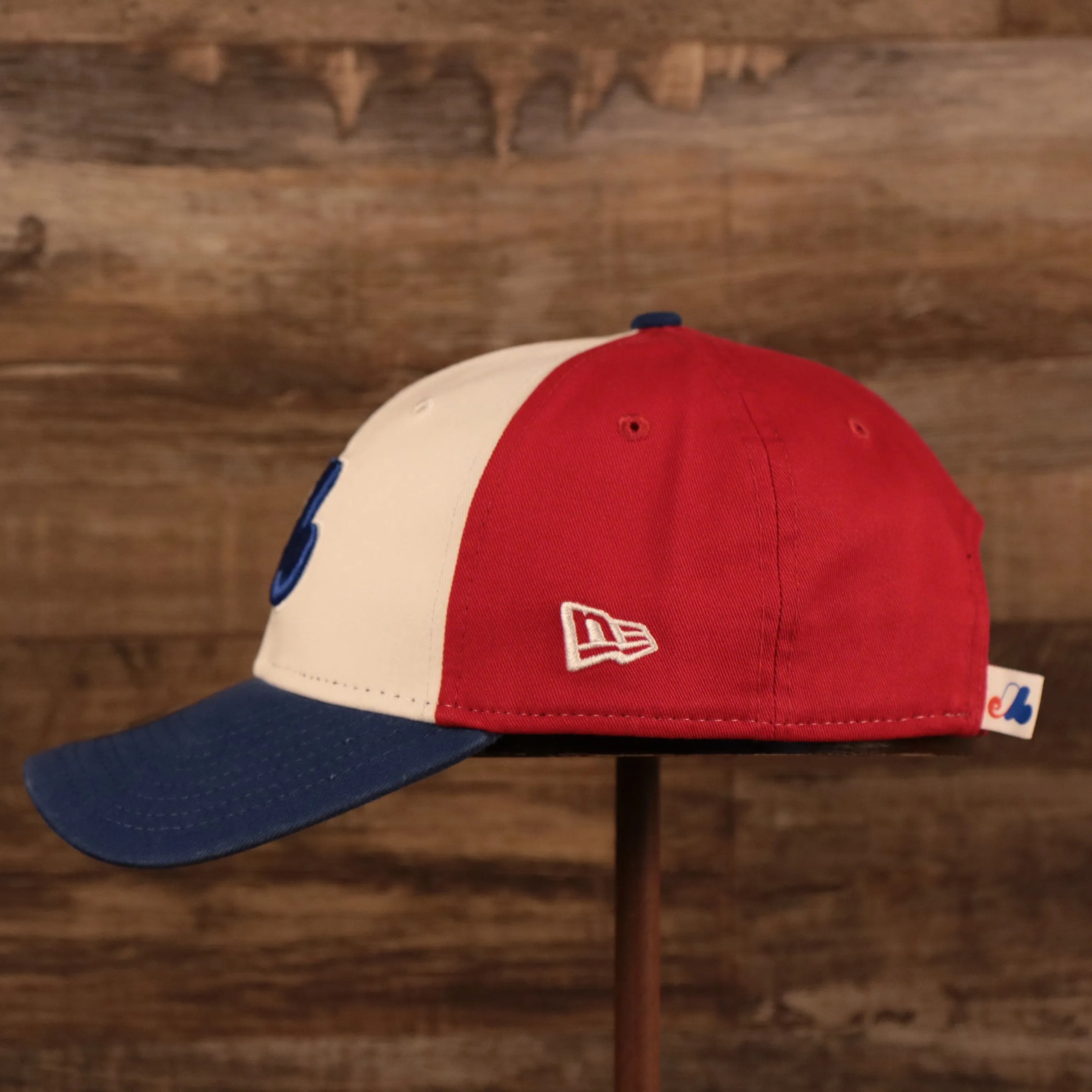 NEW ERA  | MONTREAL EXPOS | TEAM LOGO FRONT | 9TWENTY DAD HAT | RED/WHITE/BLUE | OSFM