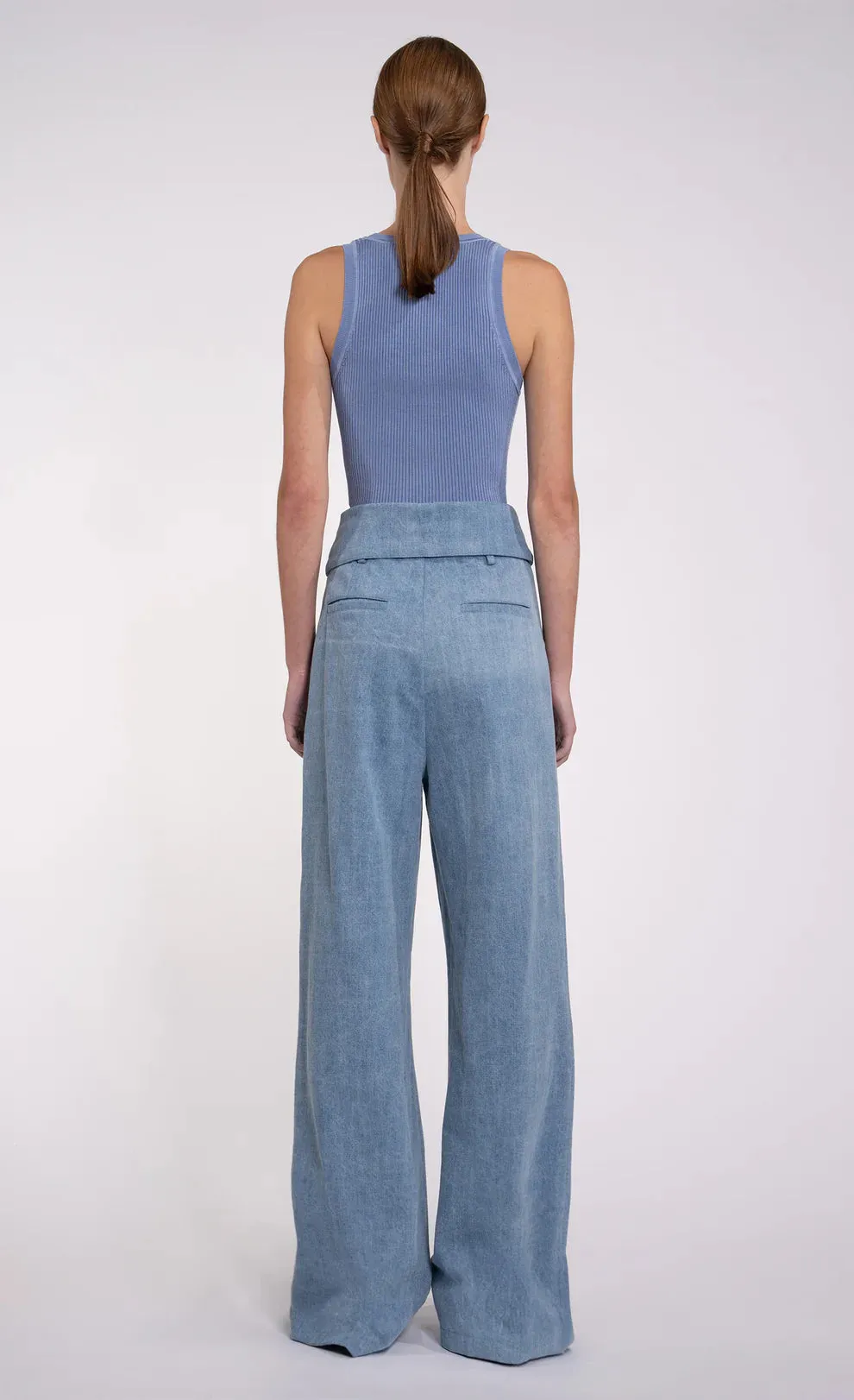 Nonchalant - Eve Crop - Blue