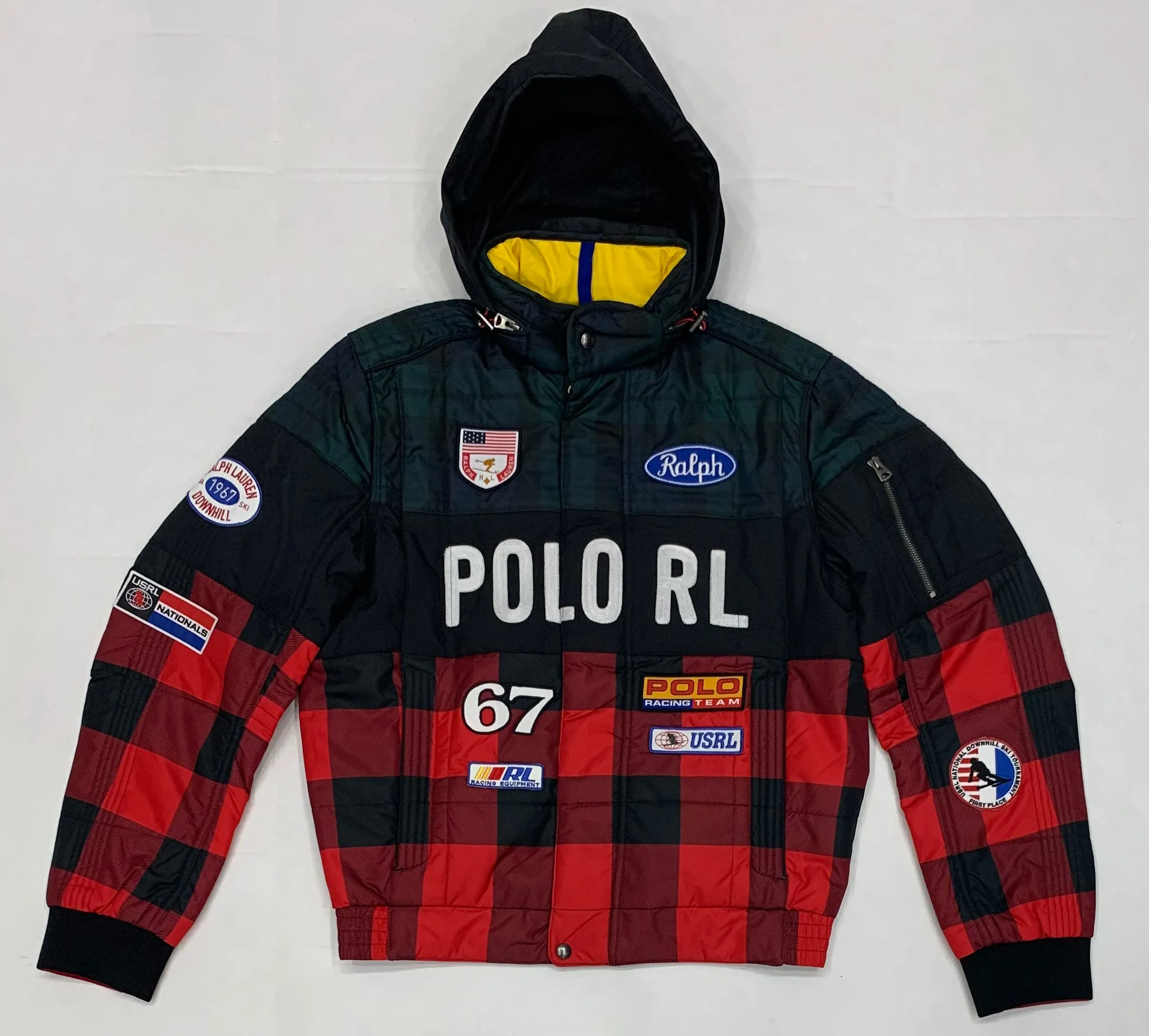 Nwt Polo Ralph Lauren Plaid Racing Windbreaker Jacket