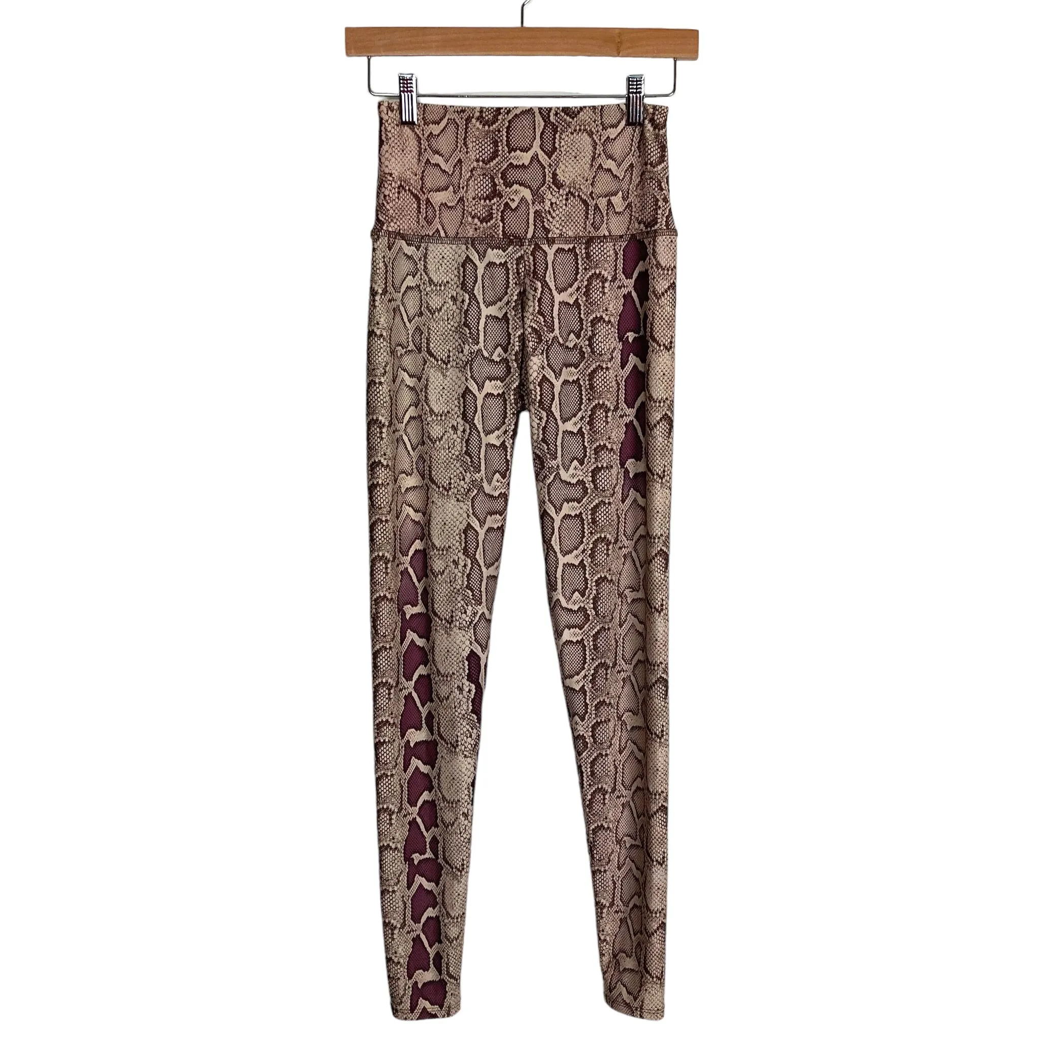 Onzie Brown/Beige Snakeskin Leggings- Size S/M (Inseam 29”)