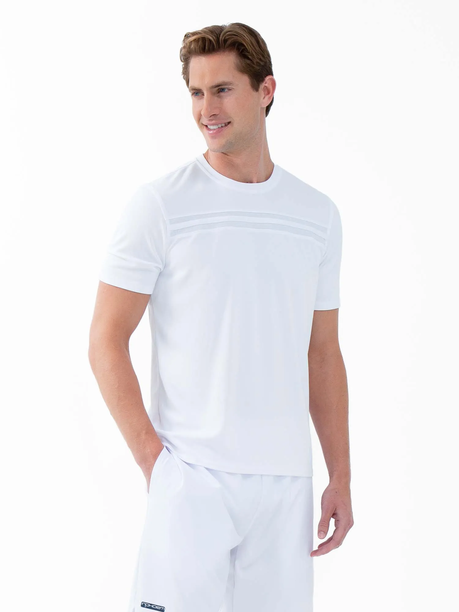 Performance Men's Tournament Short Sleeve Crew Neck - White