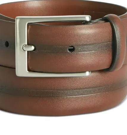 Perry Ellis Men's Colorblocked Belt Brown Size 32