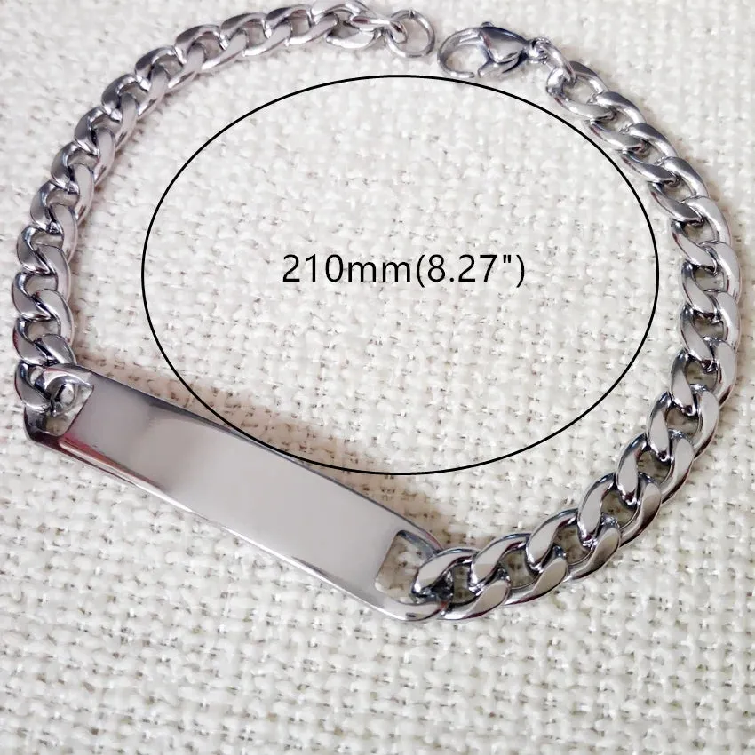 Personalized Stainless steel Men's Bracelet