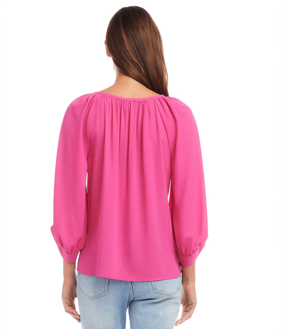 Petite Size Blouson Sleeve Top