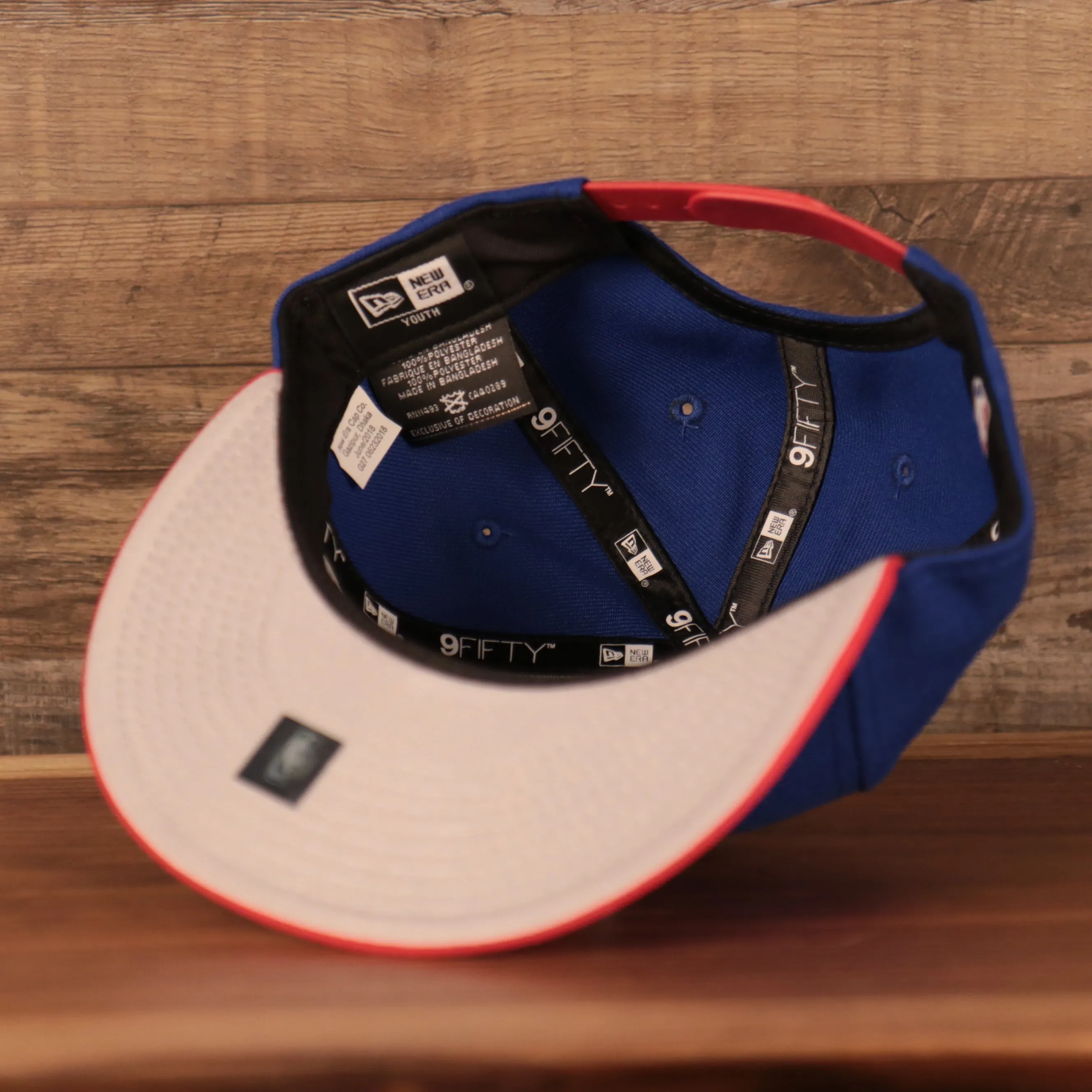 Philadelphia 76ers Two Tone Grey Bottom | Royal Blue/Red 9Fifty Youth Snapback Hat