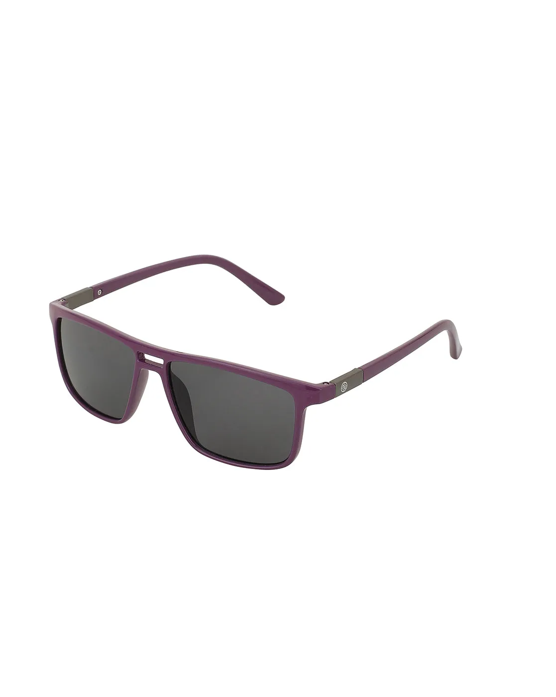 Purple  Toned With Uv Protected Rectangle Sunglass For Unisex