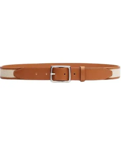 rag & bone Women's Boyfriend Leather Canvas Belt In Natural