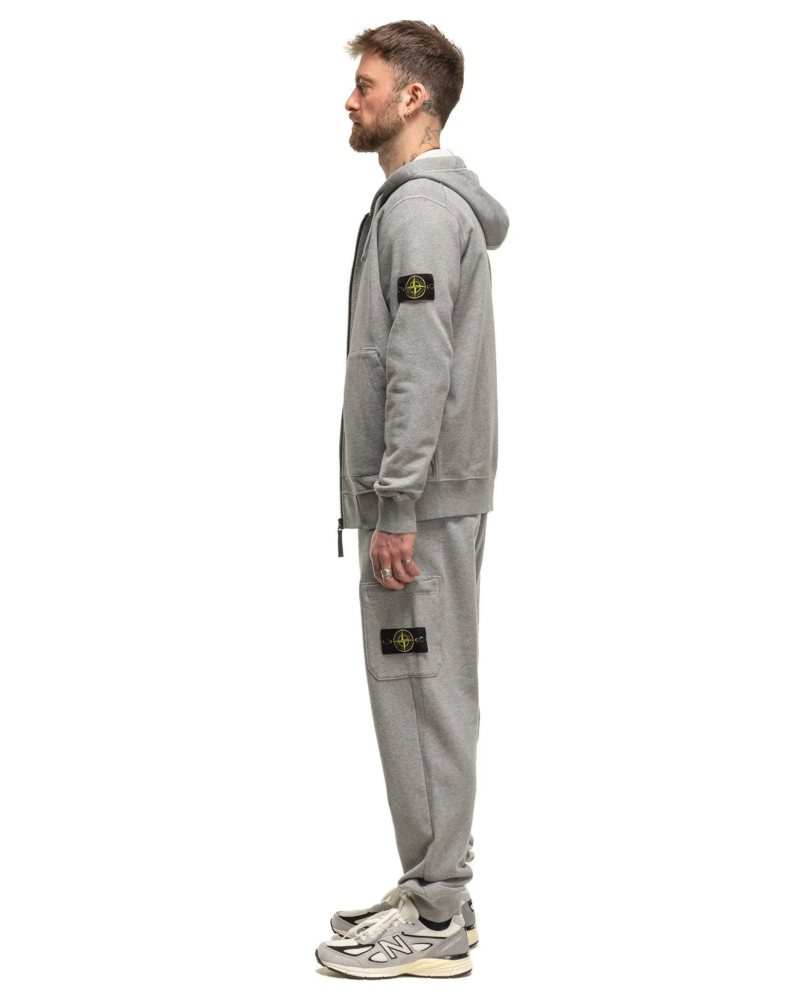 Regular Fit Cargo Sweatpants Melange Grey