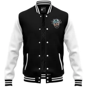 ROCKSTAR VARSITY JACKET - BLACK / WHITE