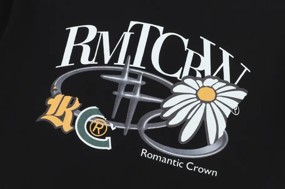 ROMANTIC CROWN  |Flower Patterns Unisex Street Style Plain Cotton