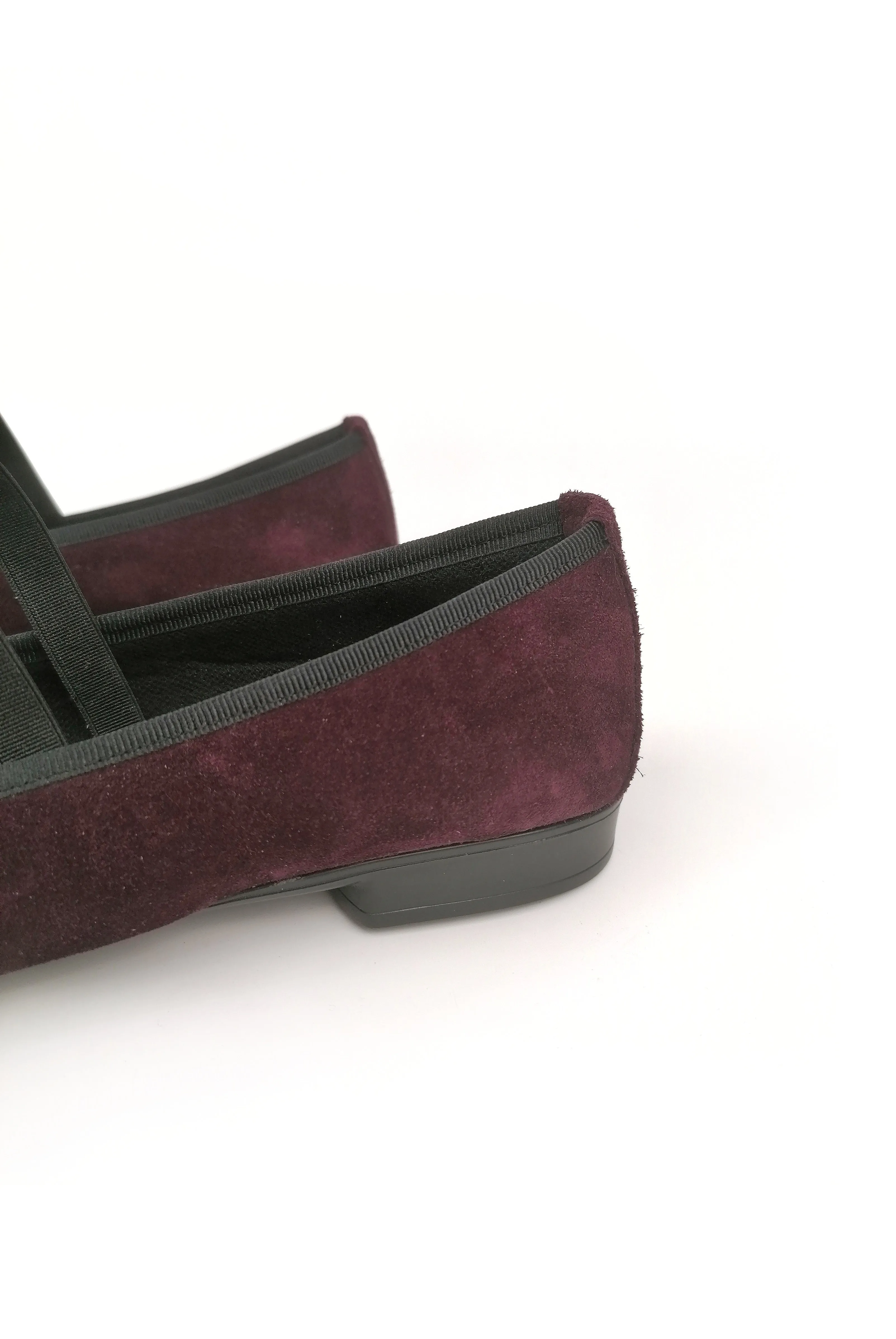 SABRINA BORDEAUX SUEDE LEATHER BALLERINAS