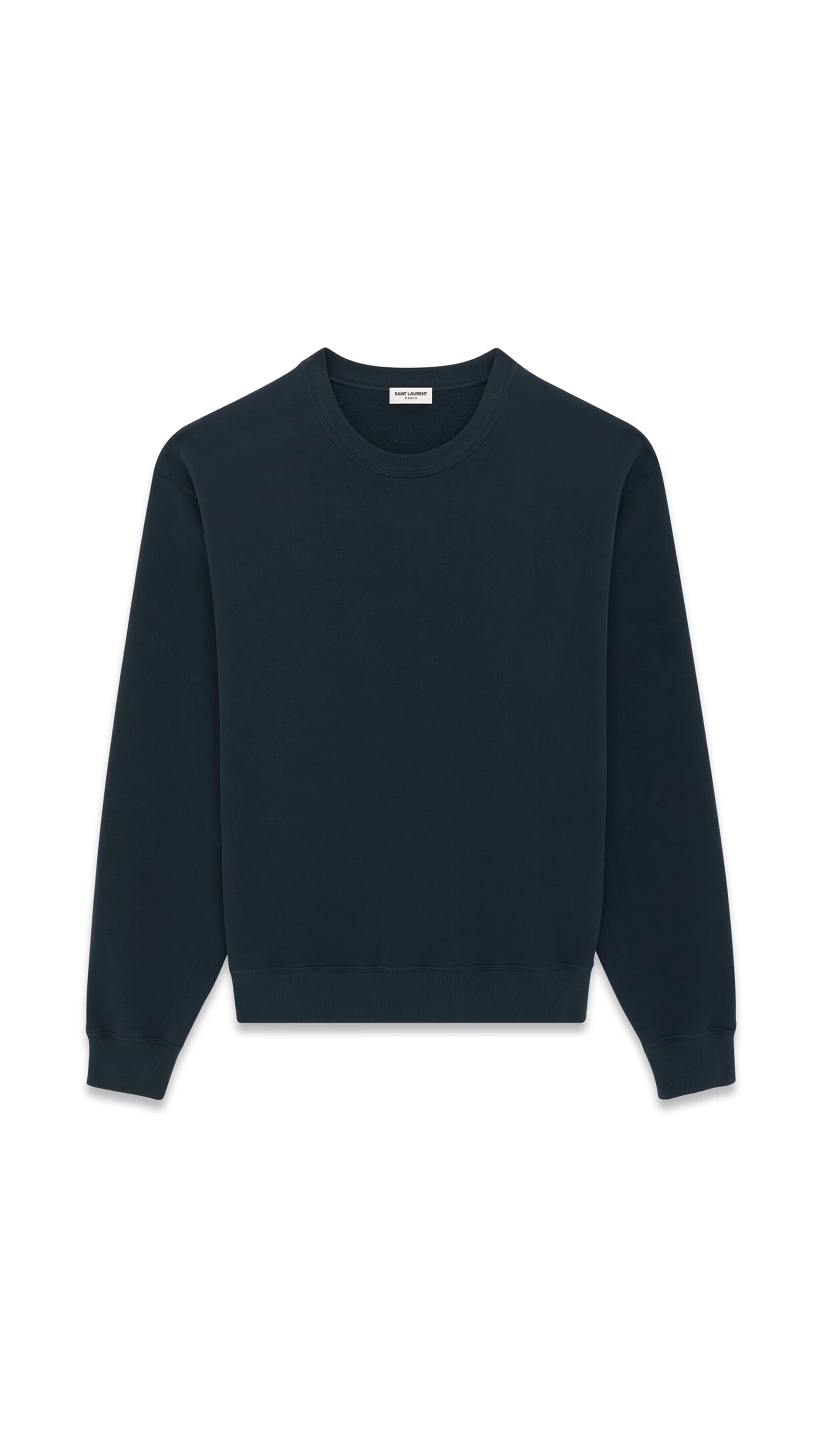 Saint Laurent Back Embroidery Sweatshirt - Bleu Petrole