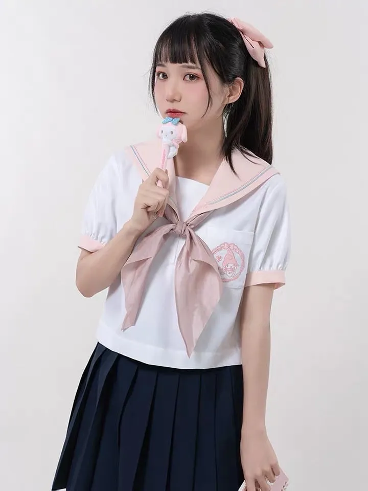 Sanrio collaboration My melody summer jk uniform short sleeve shirt