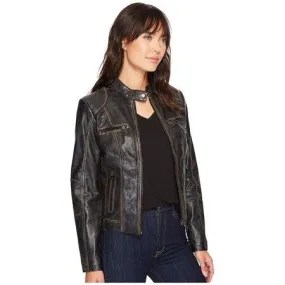 Scully Women's Black Lamb Leather Jacket L8 229