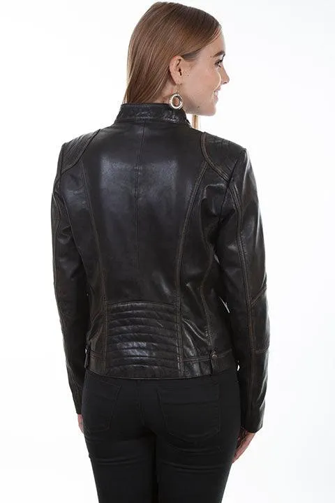 Scully Women's Black Lamb Leather Jacket L8 229