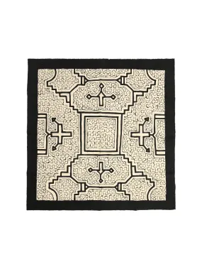 Shipibo Painted Cloth - White-Black