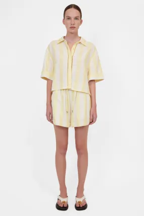 Simkhai - Sonny Elasticated Shorts - Lemon Stripe