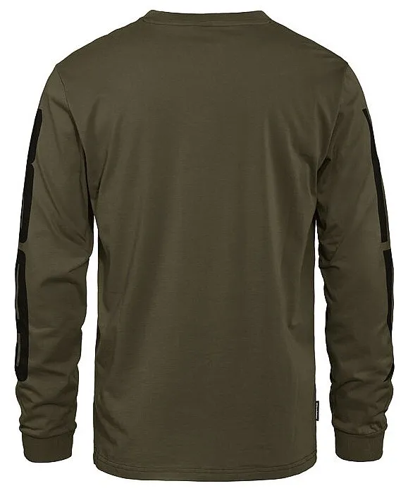 T-Shirt Horsefeathers Tall Typo LS - Burnt Olive - men´s