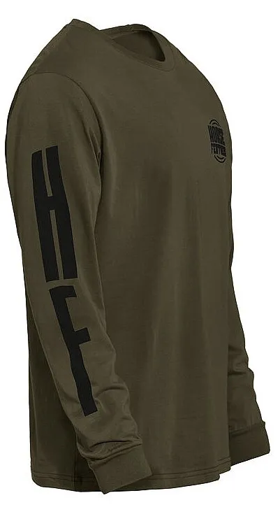 T-Shirt Horsefeathers Tall Typo LS - Burnt Olive - men´s