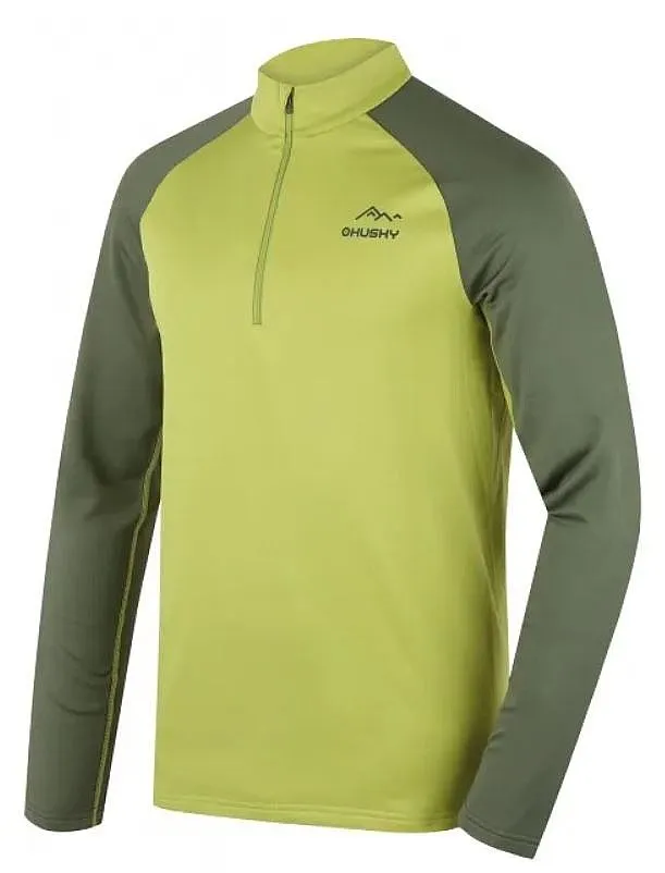 T-Shirt Husky Active Winter Tromi Zip LS - Bright Green - men´s