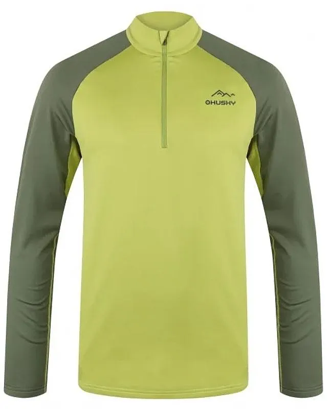 T-Shirt Husky Active Winter Tromi Zip LS - Bright Green - men´s