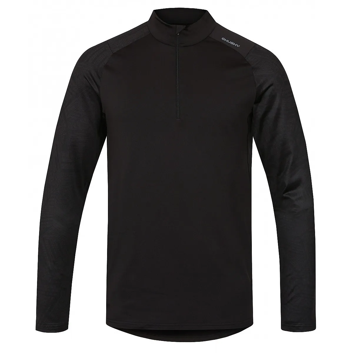 T-Shirt Husky Active Winter Zip LS - Black - men´s