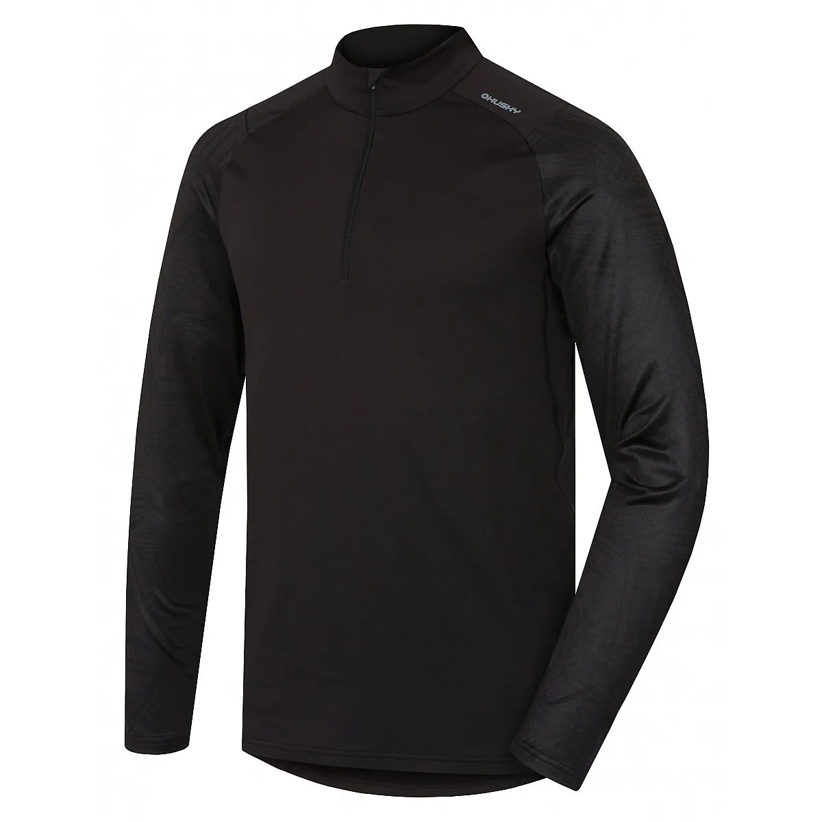 T-Shirt Husky Active Winter Zip LS - Black - men´s