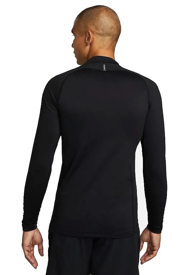 T-Shirt Nike Pro Warm LS - Black/White - men´s