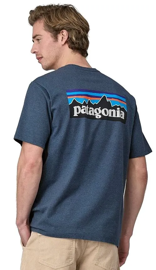 T-Shirt Patagonia P-6 Logo Responsibili - Utility Blue - men´s