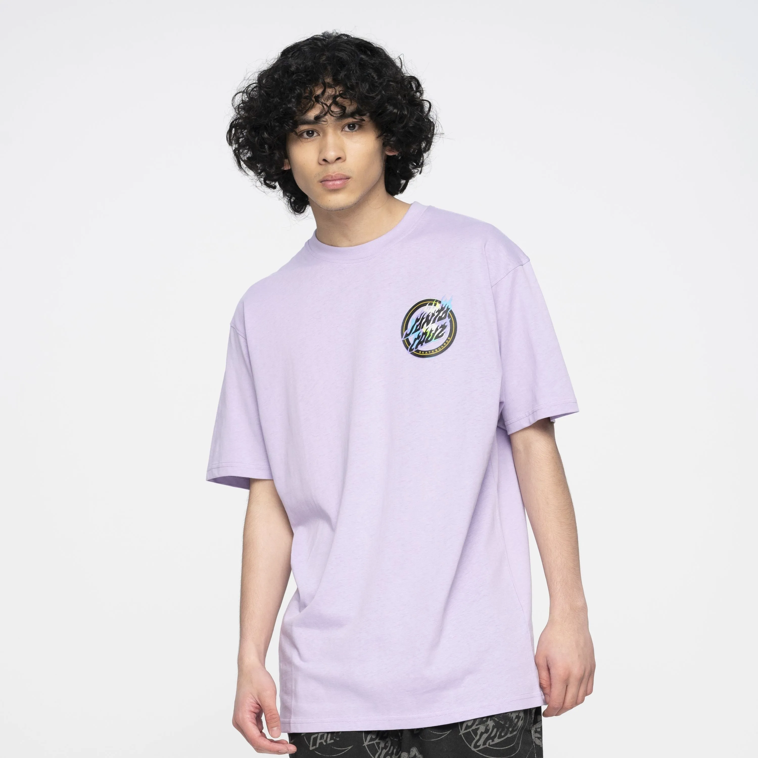 T-SHIRT SANTA CRUZ HOLO FLAMED DIGITAL LAVENDER