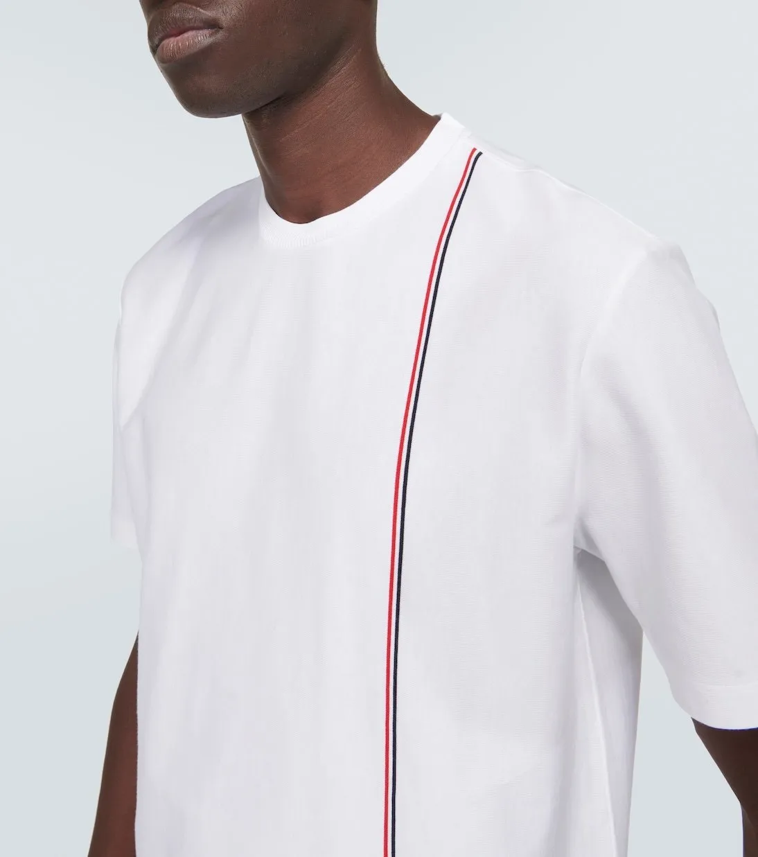 THOM BROWNE  |Crew Neck Unisex Blended Fabrics Street Style Plain Cotton