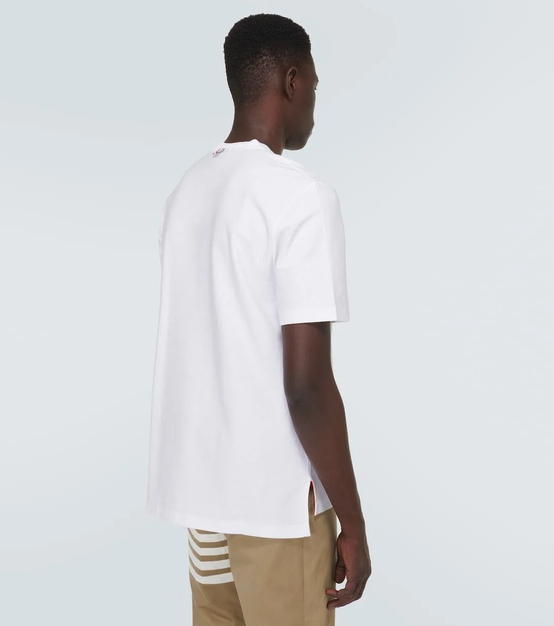 THOM BROWNE  |Crew Neck Unisex Blended Fabrics Street Style Plain Cotton