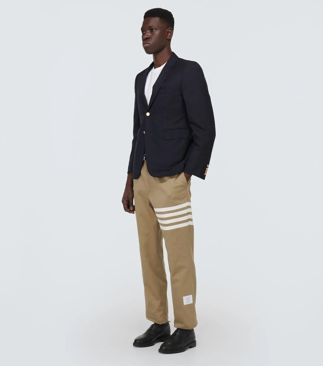 THOM BROWNE  |Crew Neck Unisex Blended Fabrics Street Style Plain Cotton