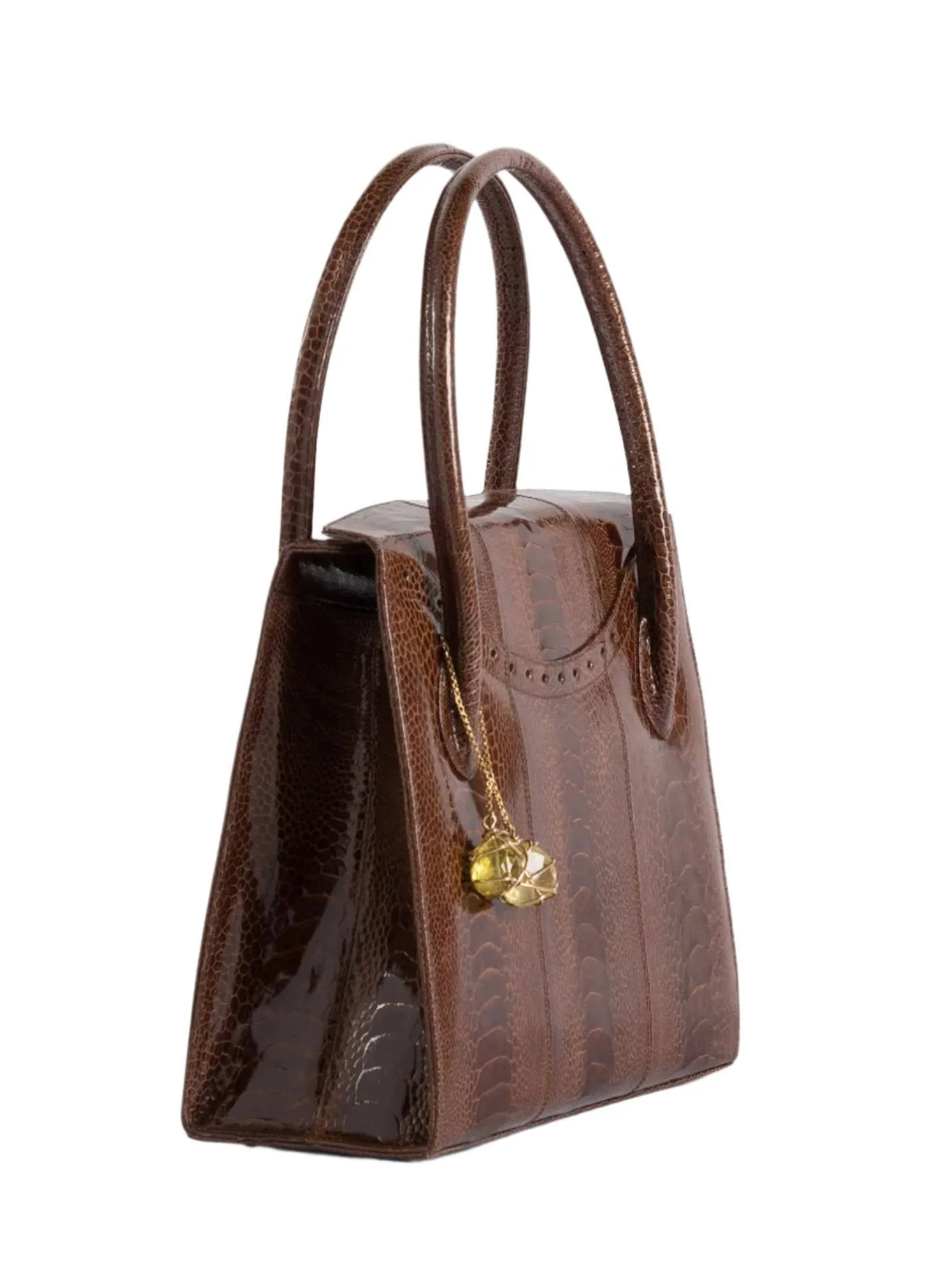 Thompson Tote - Reddish-Brown, Gemstone Accents