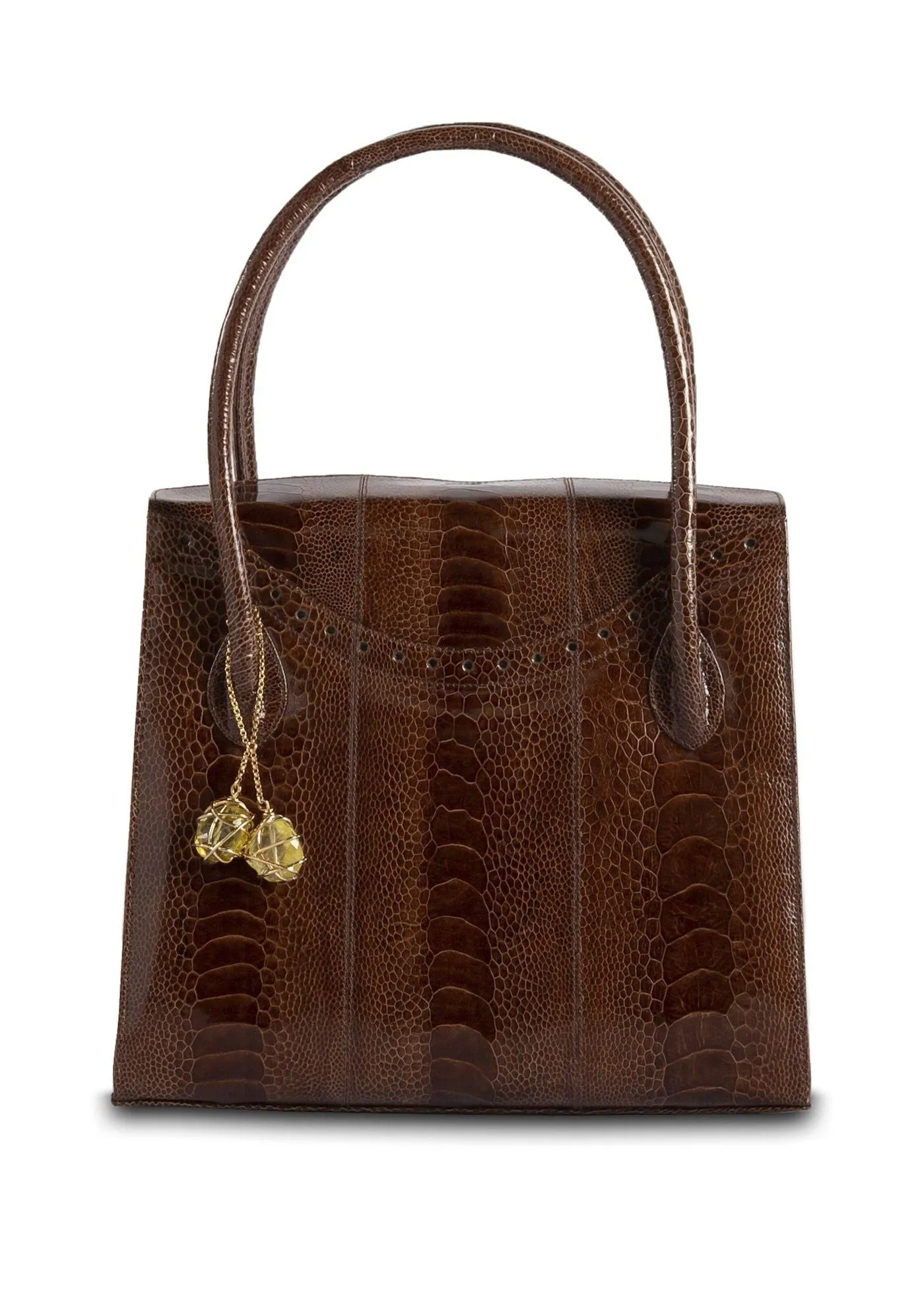 Thompson Tote - Reddish-Brown, Gemstone Accents