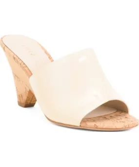 Tj Maxx Patent Leather Diamond Heeled Mule Sandals For Women