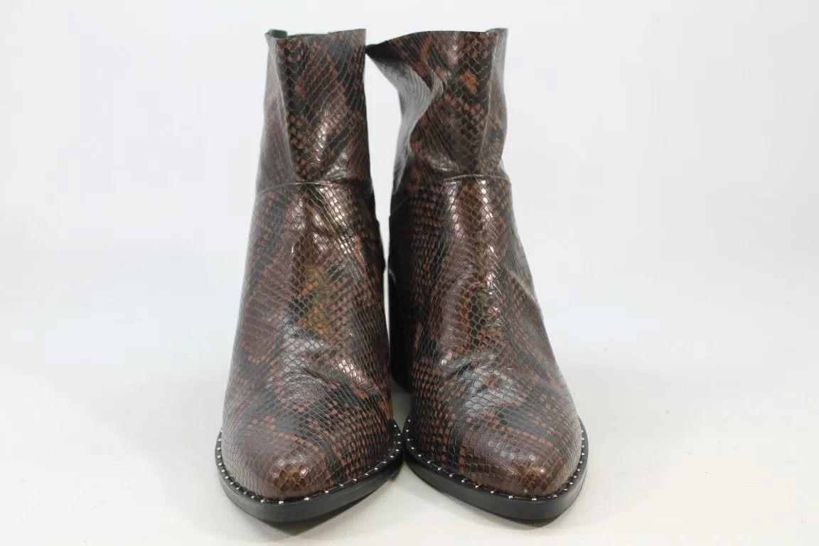 Treasure & Bond Farrah Women's Brown Snake Boots 10M(ZAP14397)