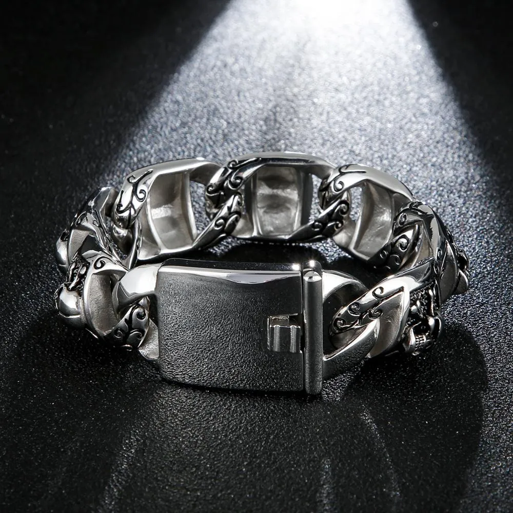 Unique Stainless Steel Gothic Men Skull Bracelets